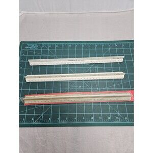 Vintage Architect Scale Drafting Triangular Ruler Fullerton Pickett Staedtler